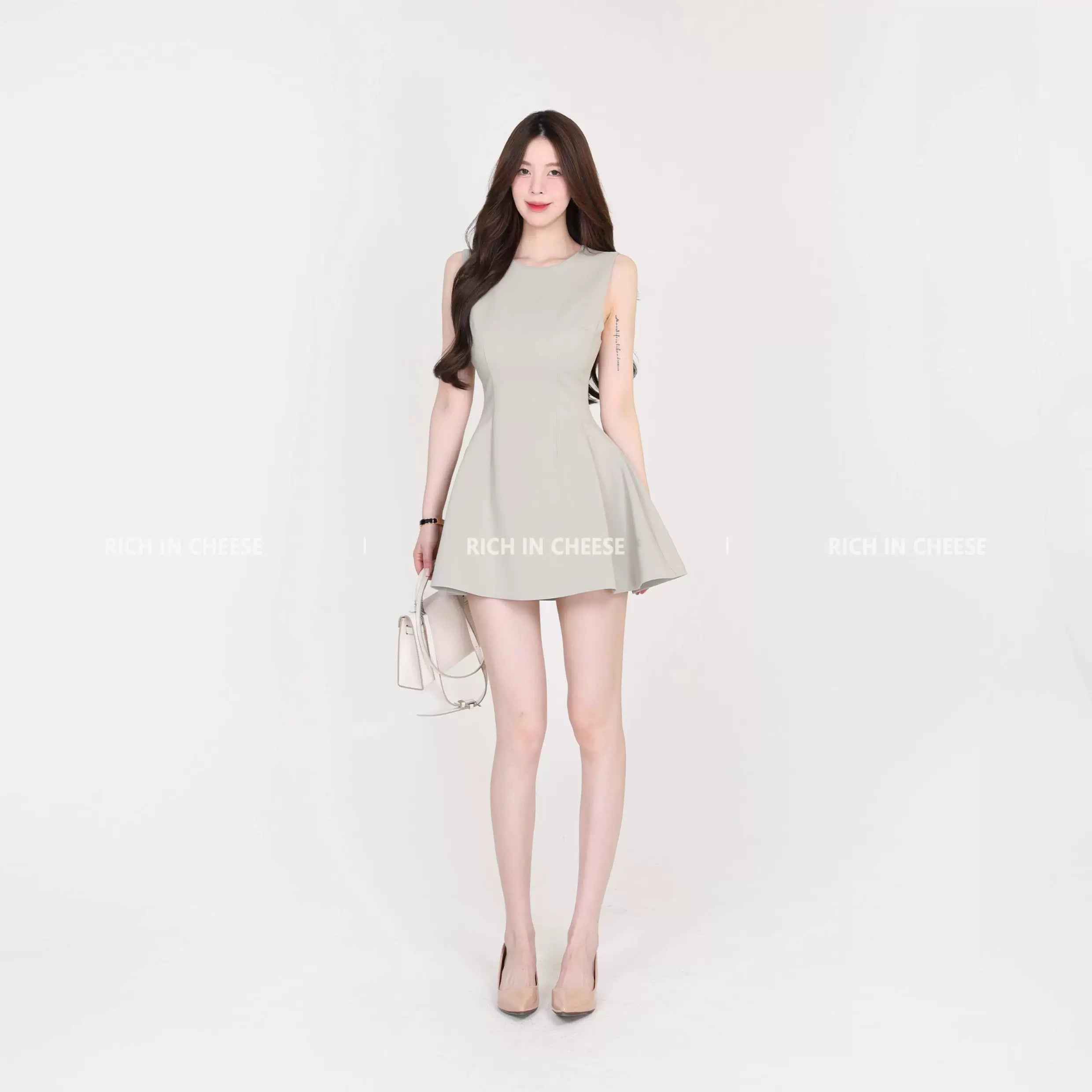 RICH IN CHEESE Temperament Waist Suit Waist Dress