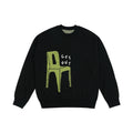 Mood Like Me Chair Print Loose Crew Neck Sweater