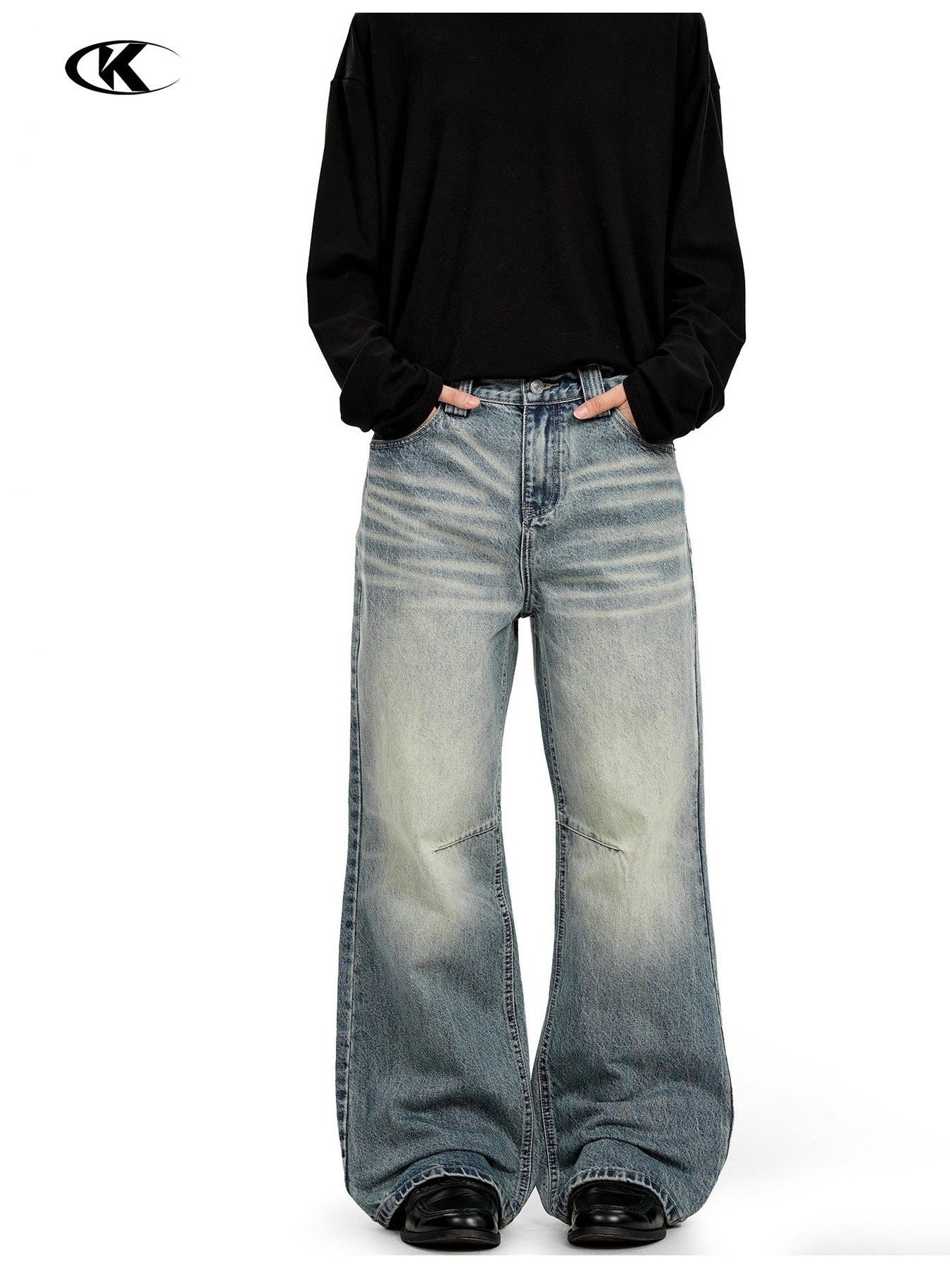 11KN Retro Straight Wide-leg Slacks