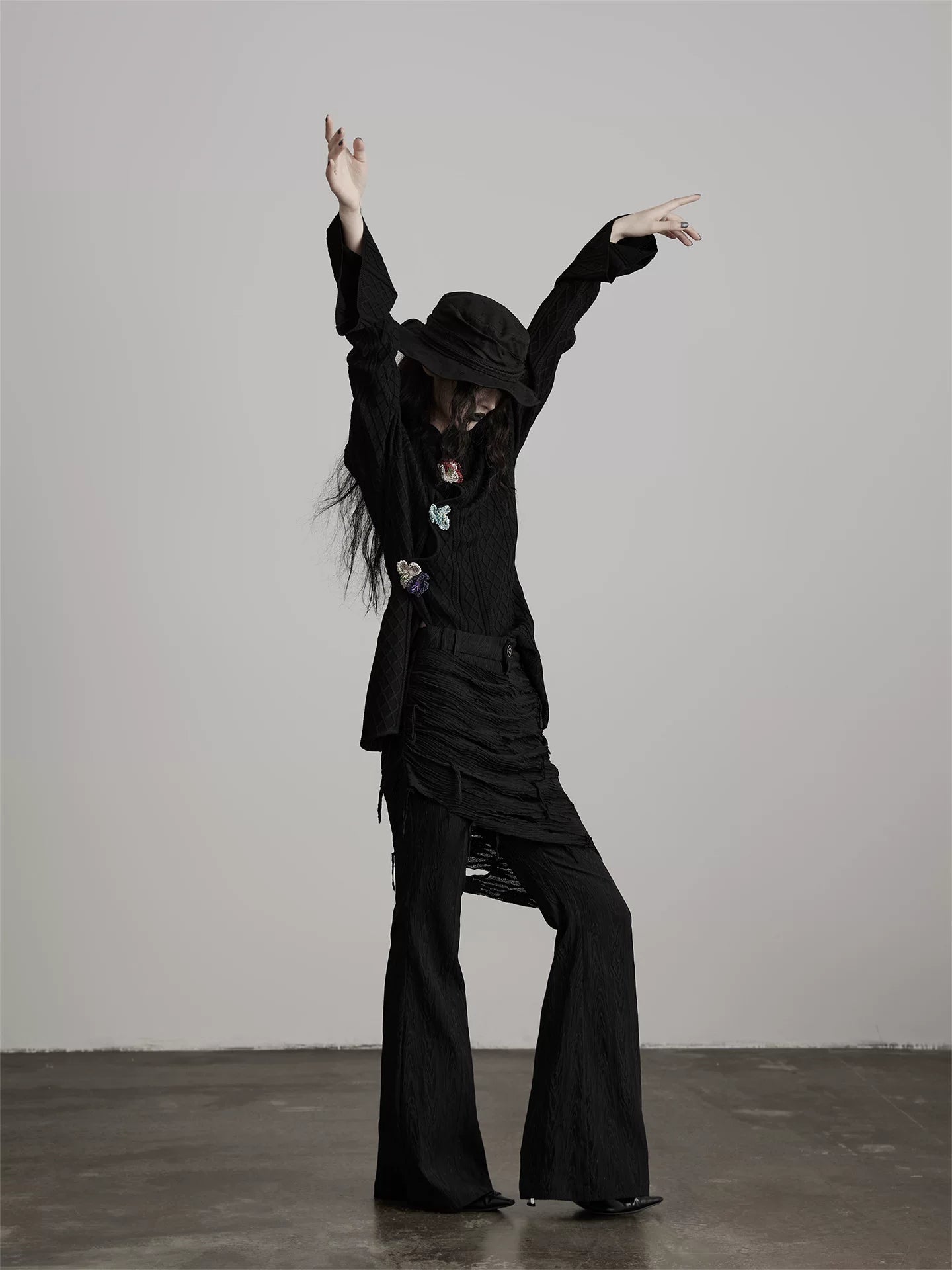 INDULGE Fart Curtain Slim-fit Micro Straight Pants