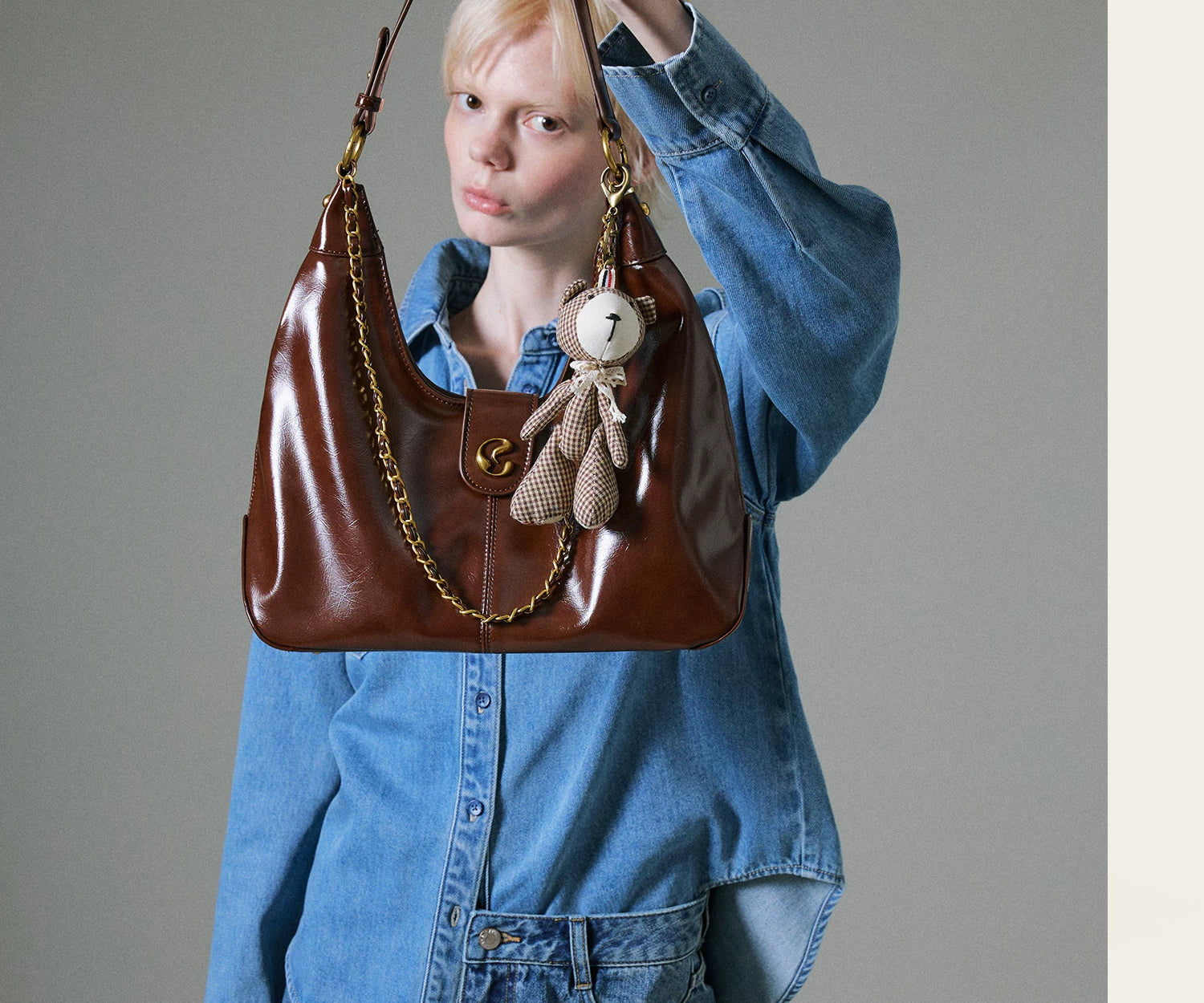 JACD Slack Hobo Brown Underarm Bag