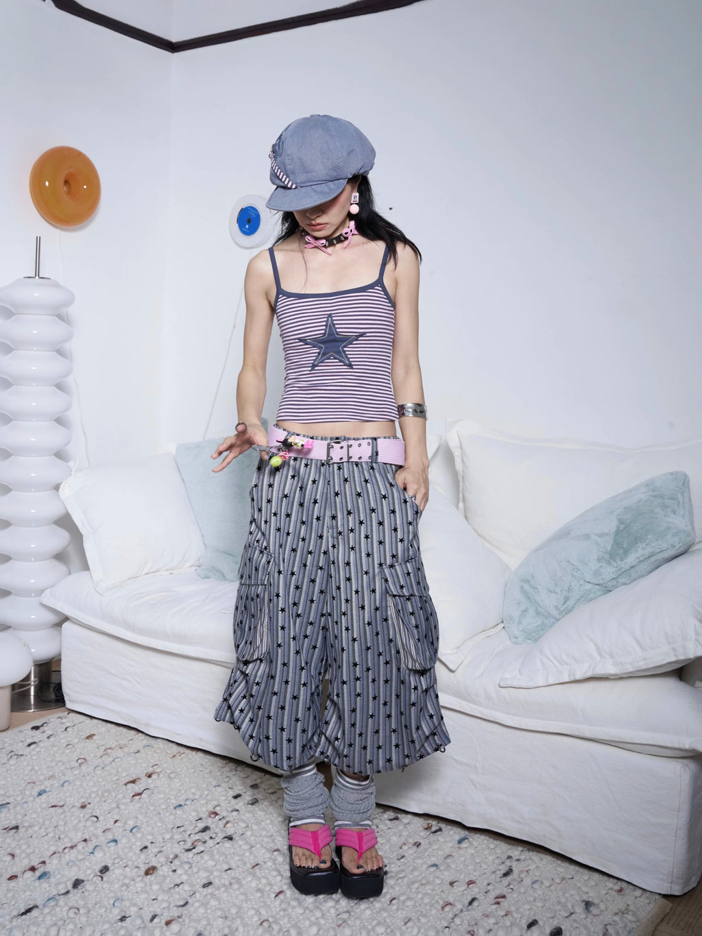 Enteralt Detachable Two-dimensional Star Slacks