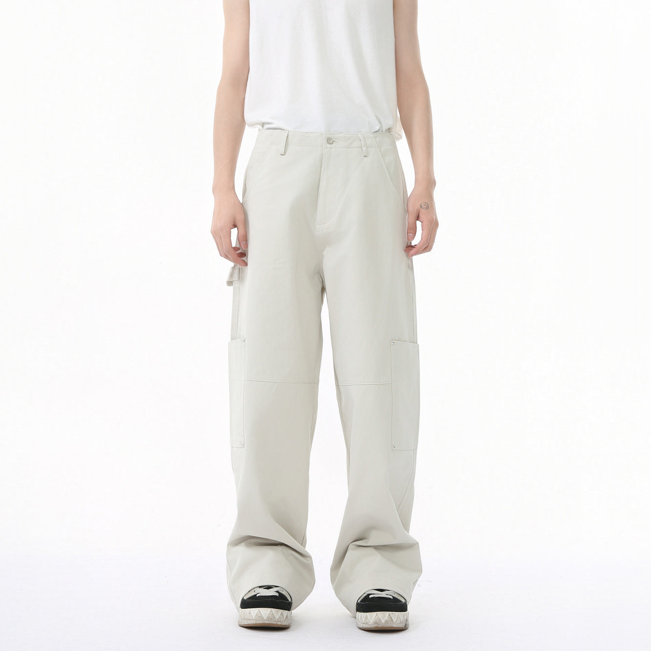 MTLCLOTHES Lapel Shirt Solid Color Tooling Casual Versatile Suit