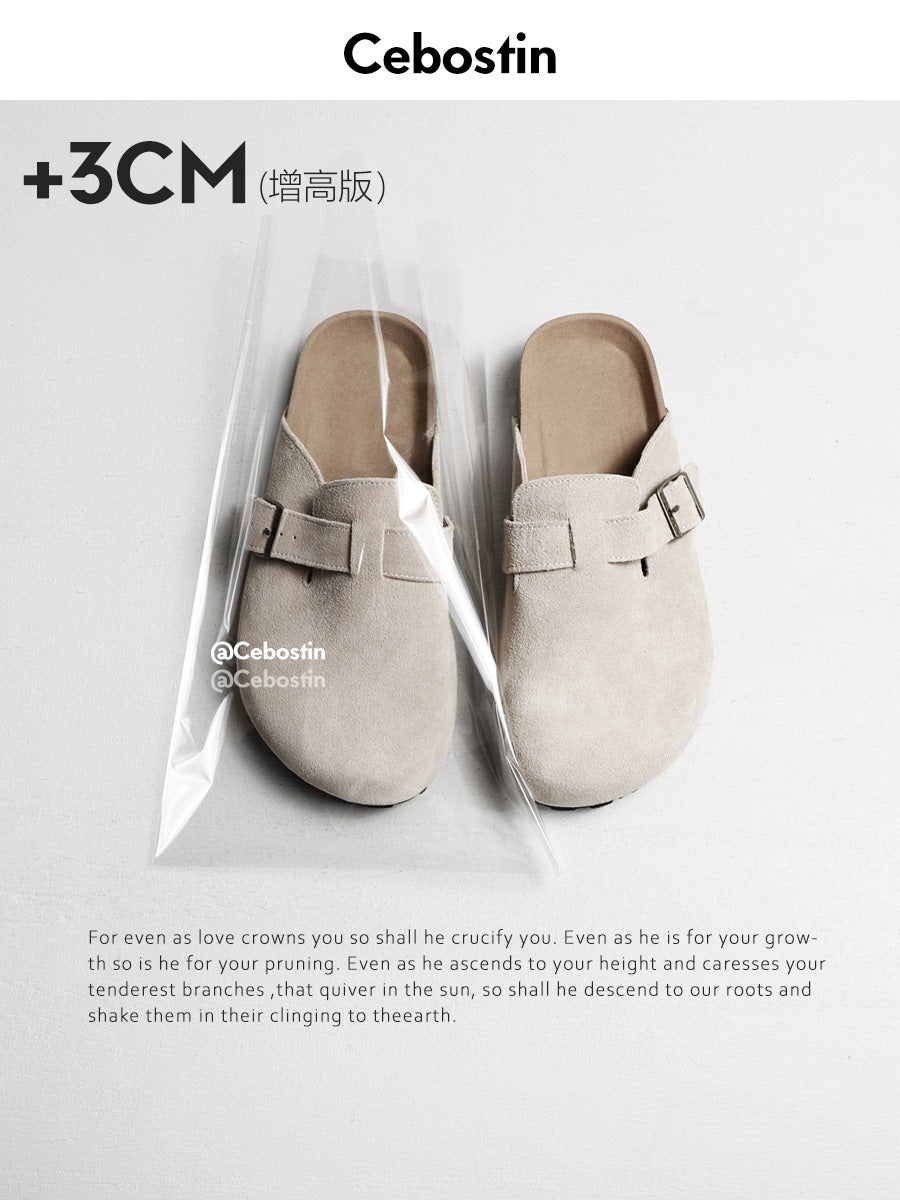 Cebostin Retro Soft Bottom Bag Head Half Clogs