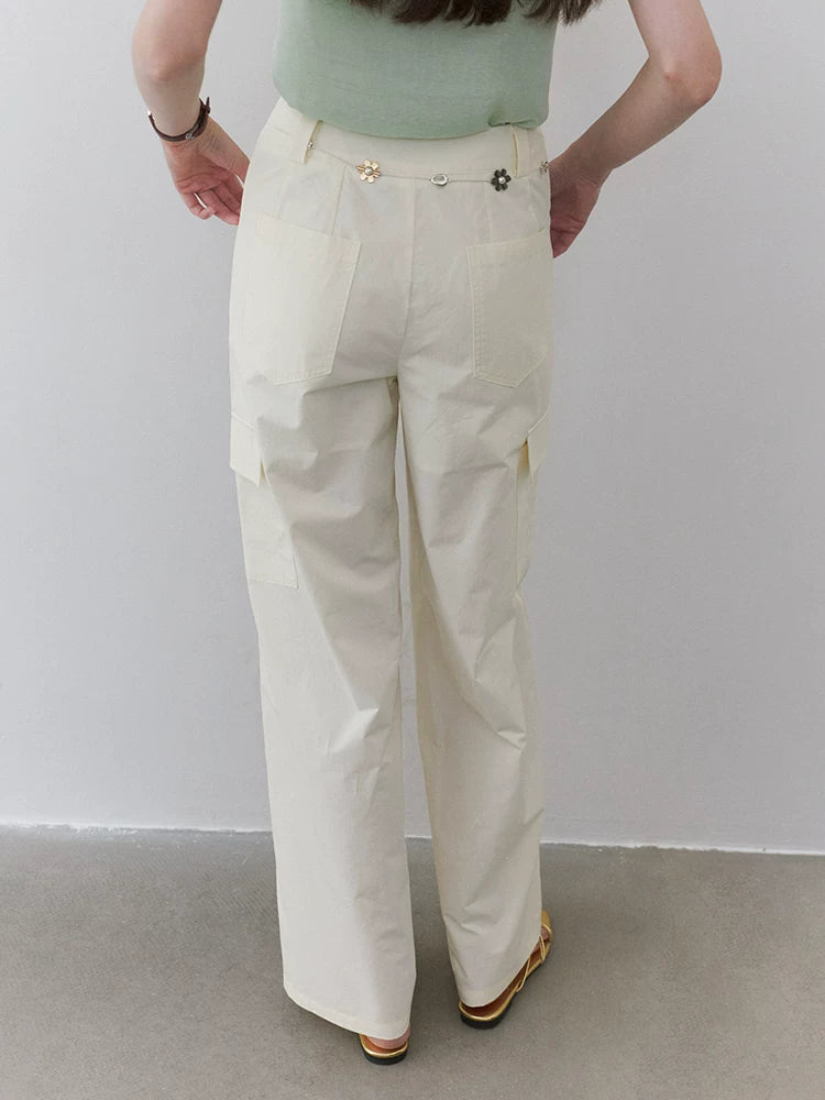 VOOE High Waist Straight Versatile Casual Pants
