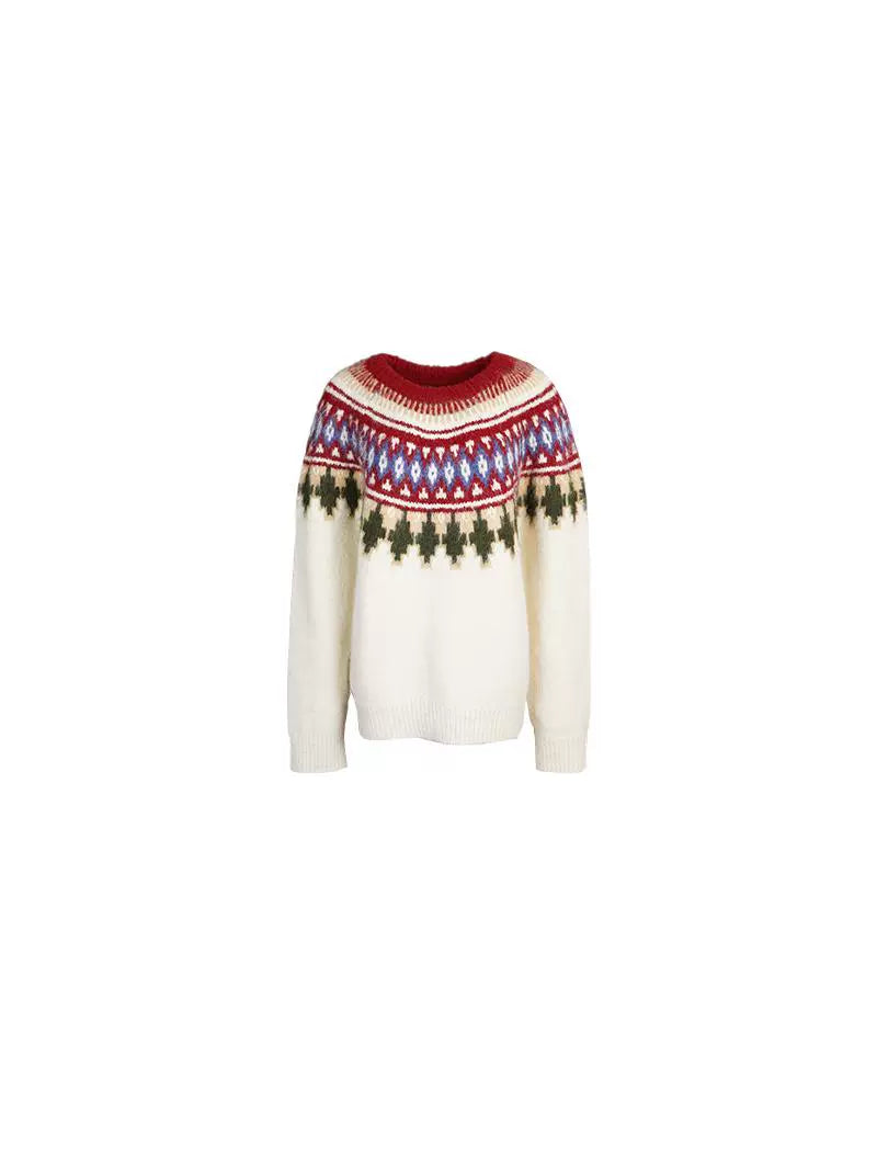 KELIFAN Vintage Thickened Loose Knitted Sweater