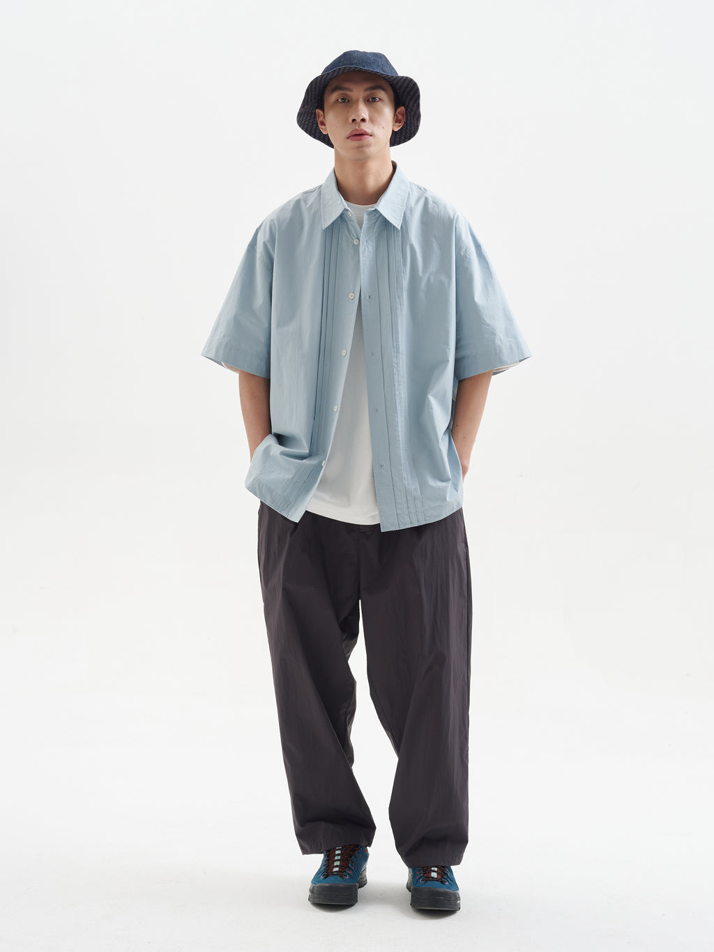 BUTTBILL Commuter Japanese organ pleated cotton Shirt