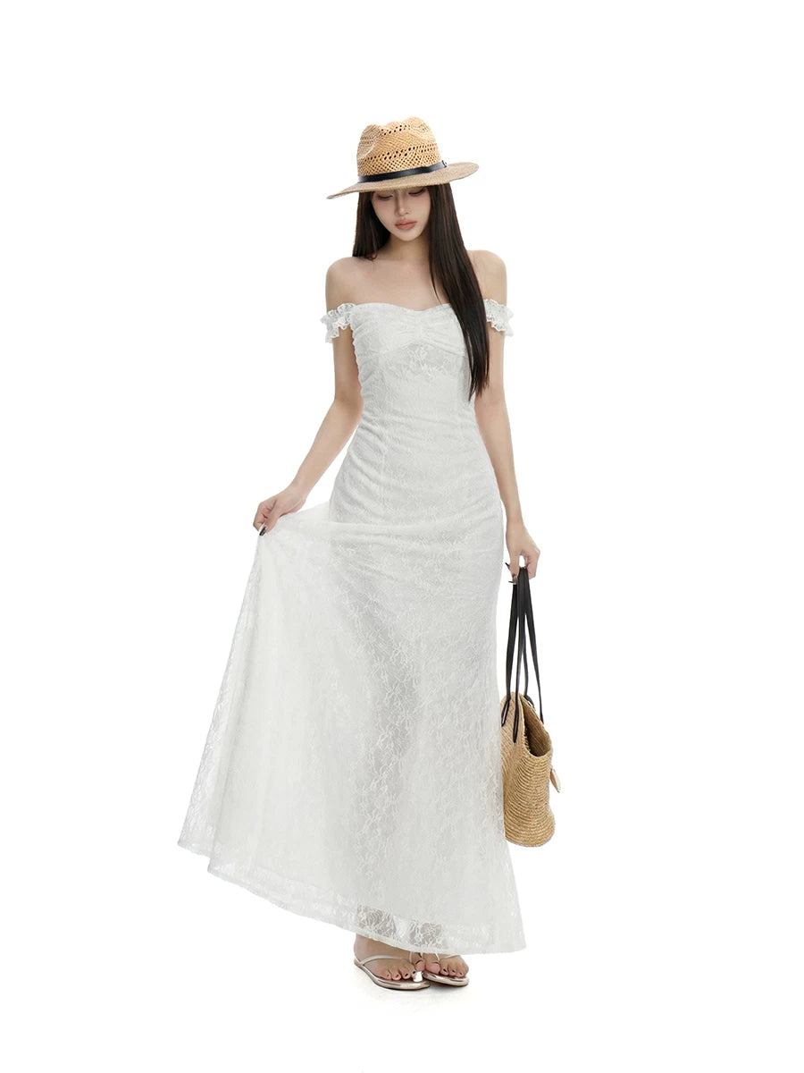 WITHMIN Lace Waist Suspender Dress