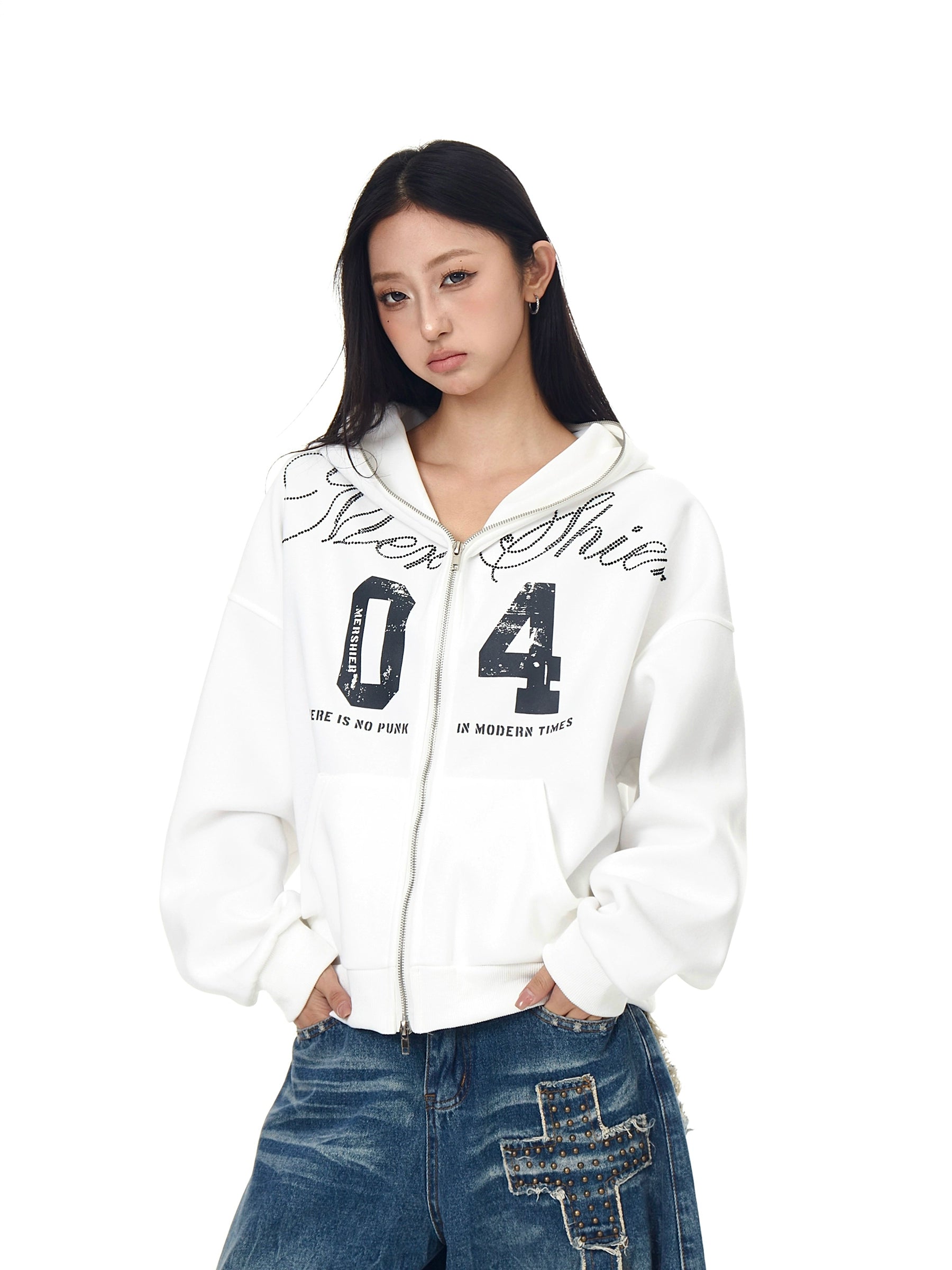 BLACKLISTS Vintage Alphabet Hot Diamond Sweater Jacket