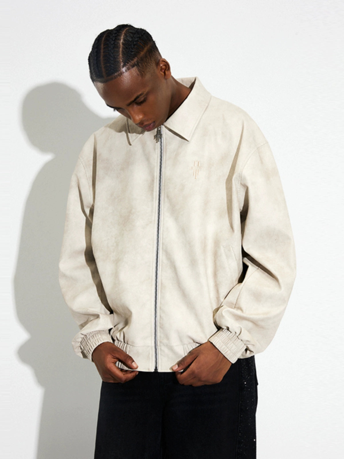 DICETINY Vintage Loose Casual Leather Jacket