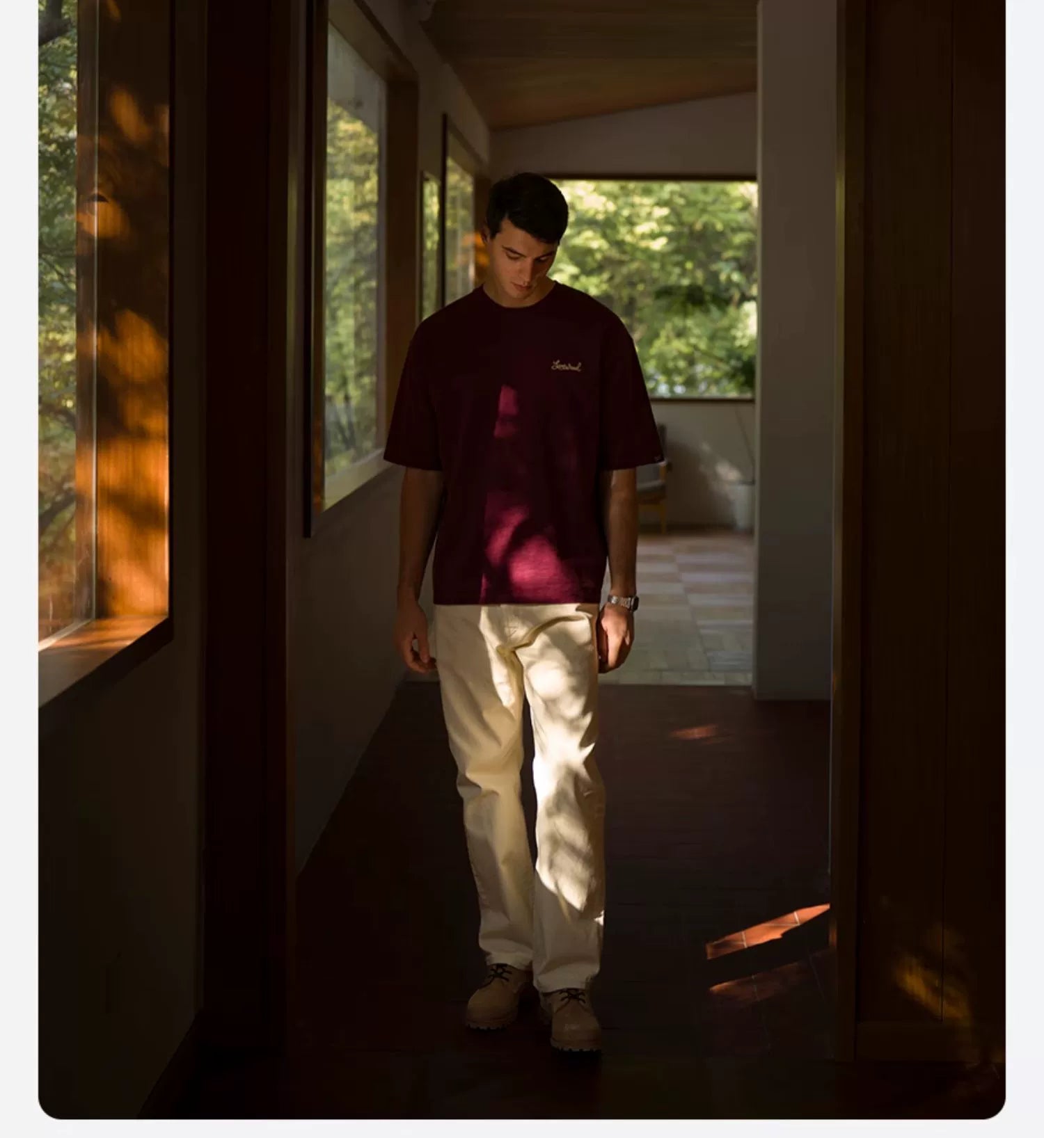 SIMWOOD Embroidery Casual Versatile Tee