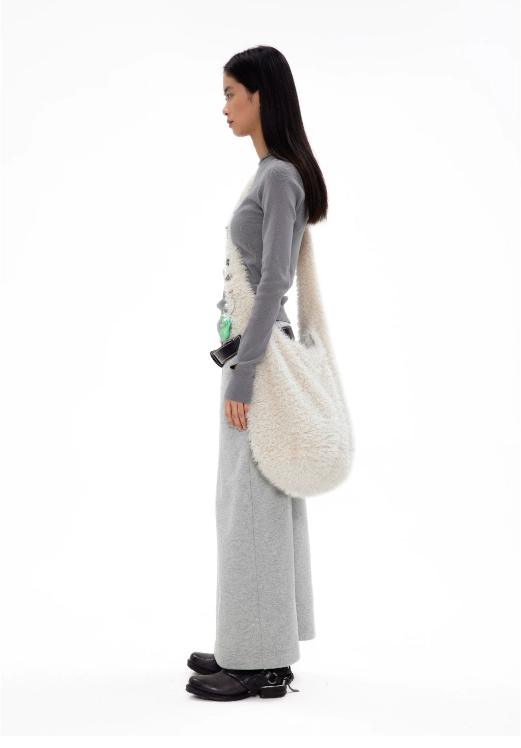 Oinimi Large Capacity Lamb Wool Oblique Span Bag
