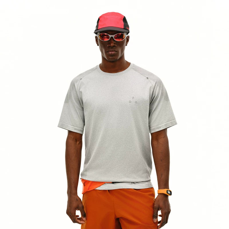 FPA Knitted Crew Neck Contrasting Color Outdoor Sports Tee