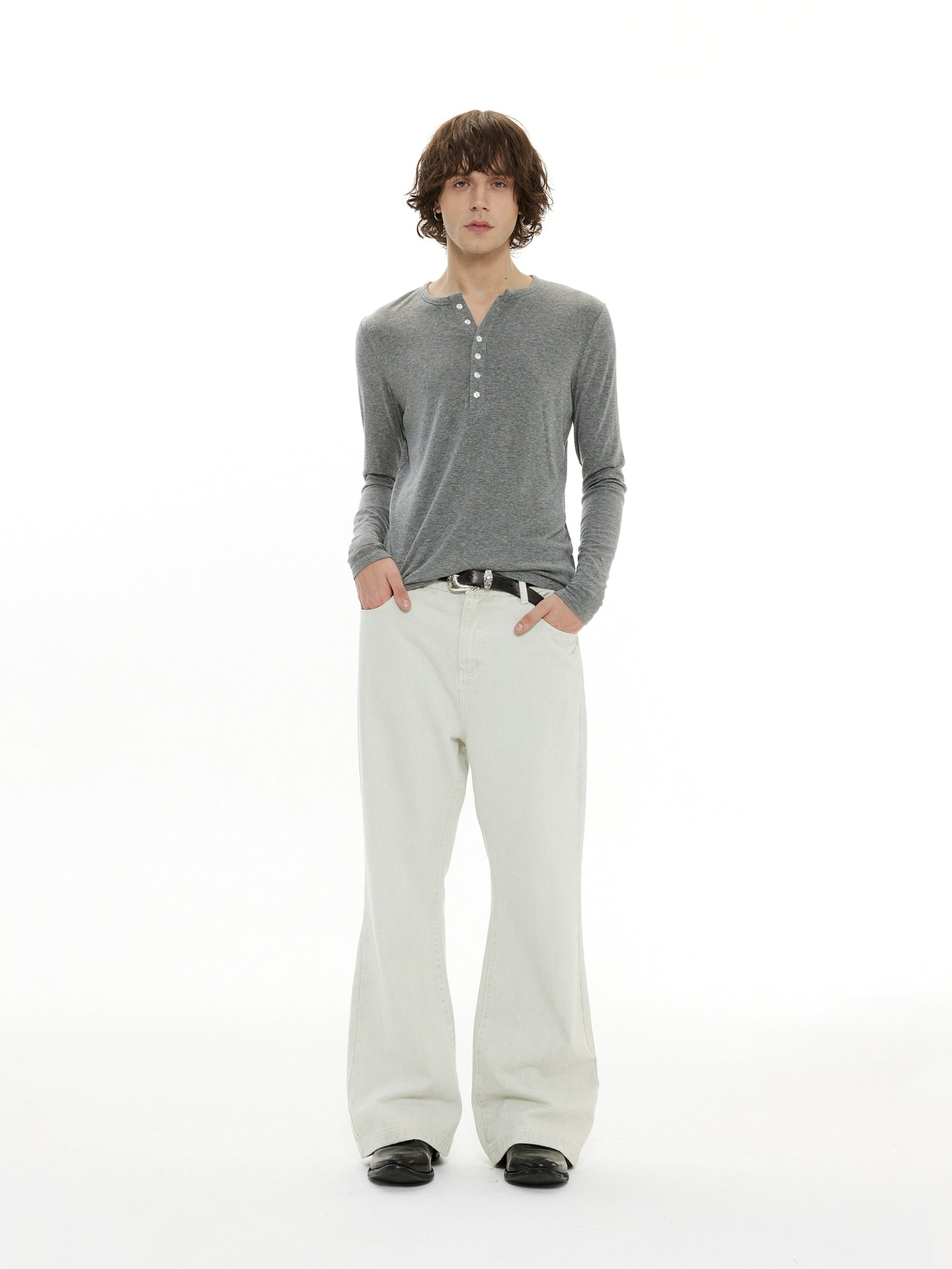 DIMC Tencel Wool Slim Fit Breathable Micro Elastic Long Sleeve
