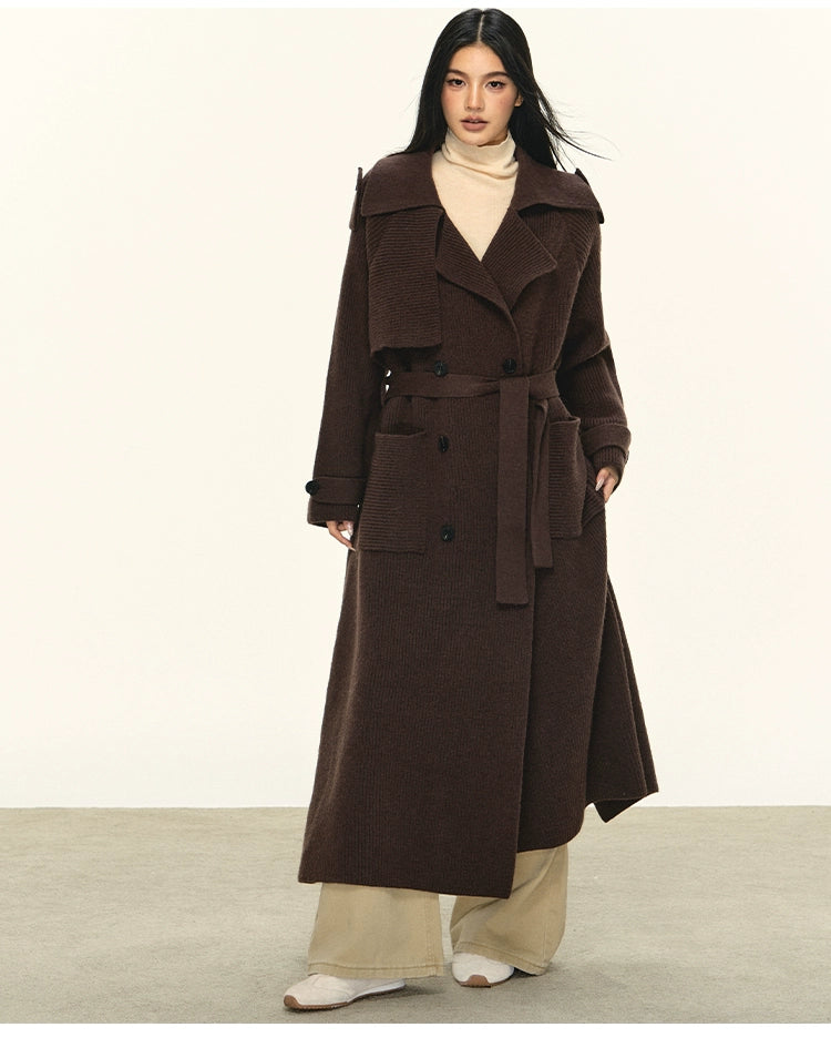 Anna Aneae Double-breasted Medium-length Temperament Coat