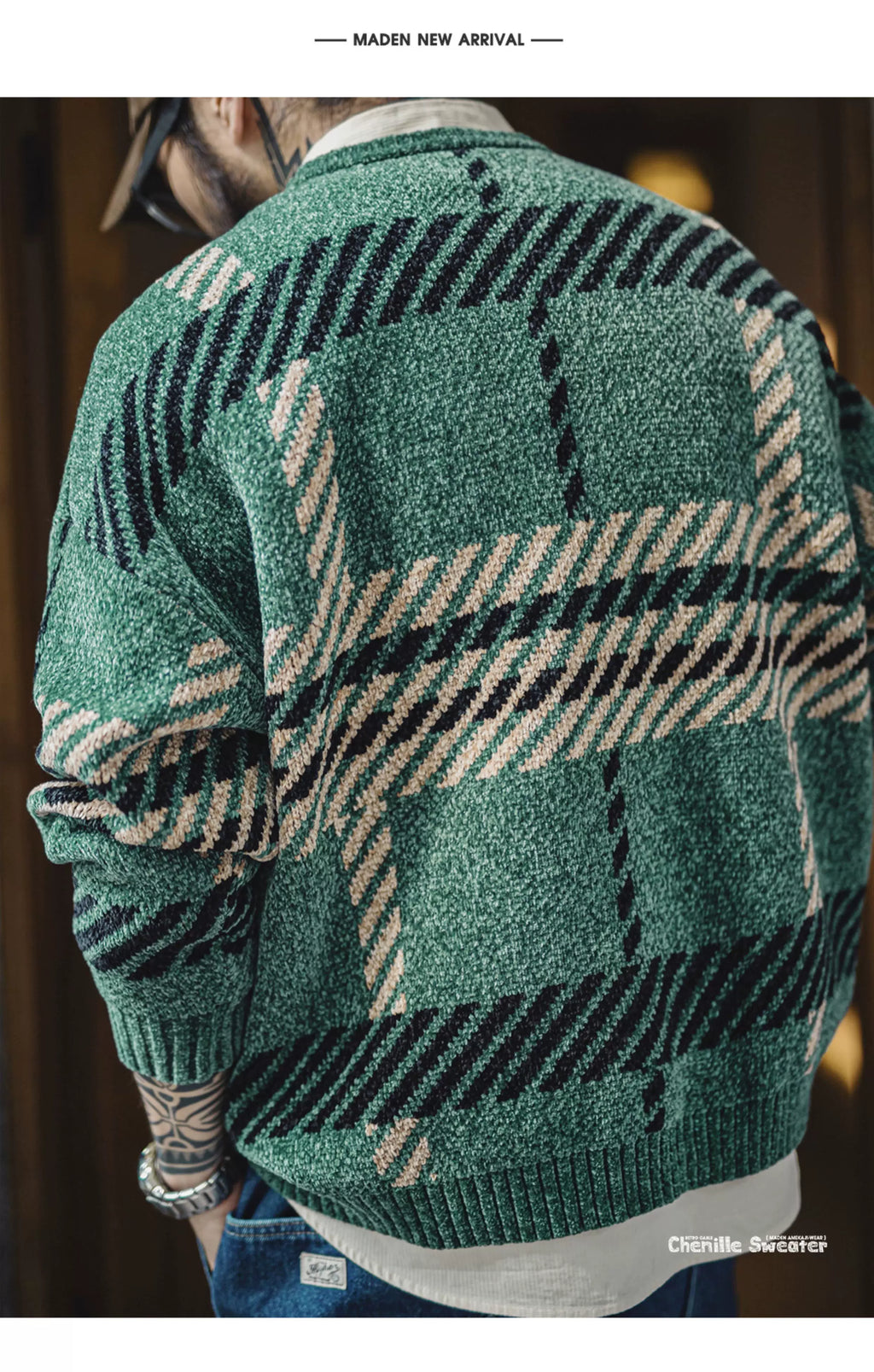 Madden Vintage Chenier Fleece Knitted Warm Sweater