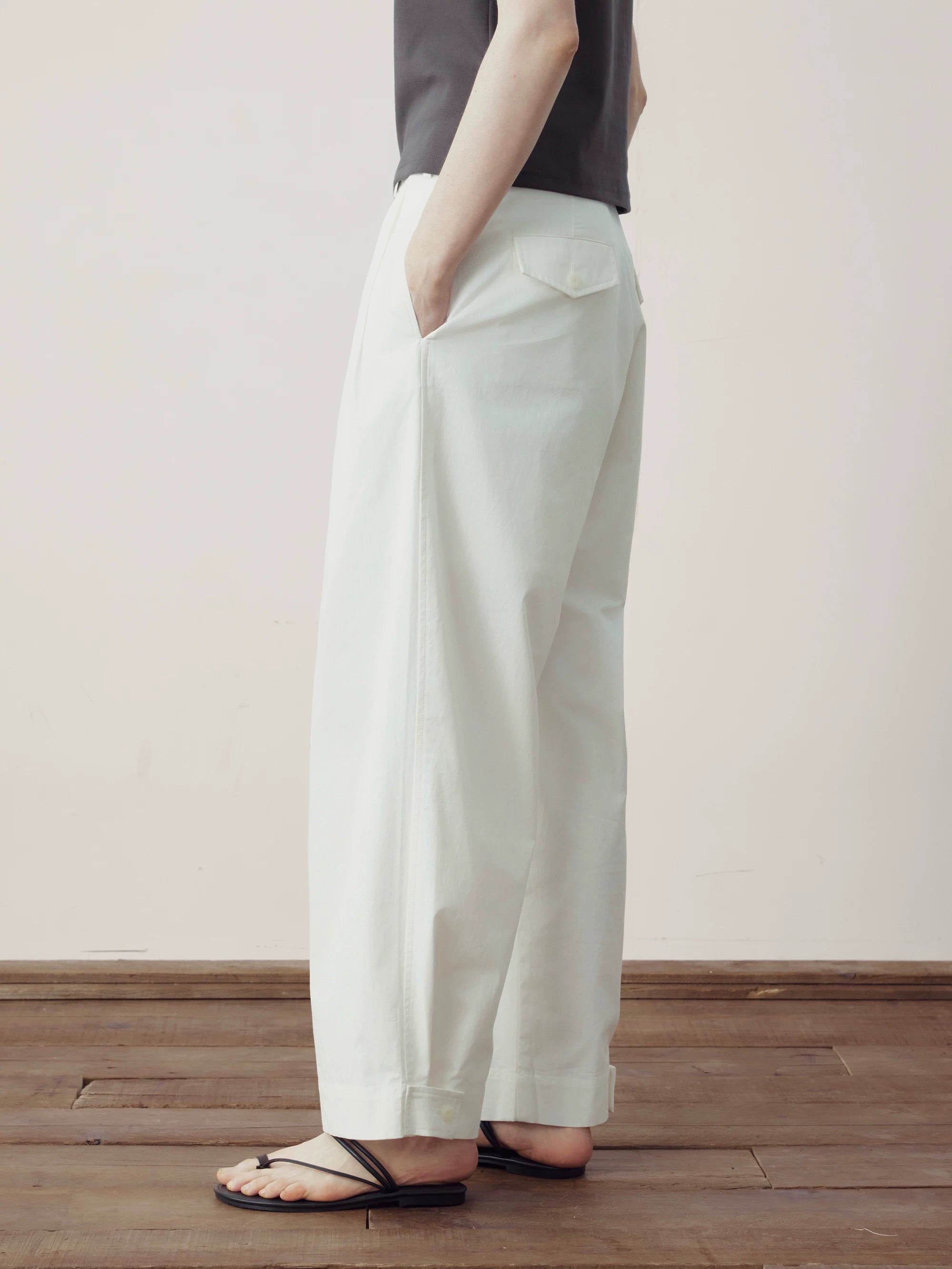 COLN Wide-leg Versatile Casual Pants