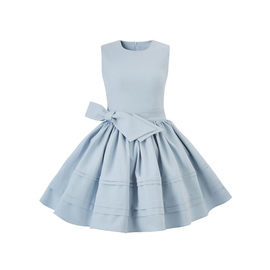Avenement Bow Sleeveless Dress