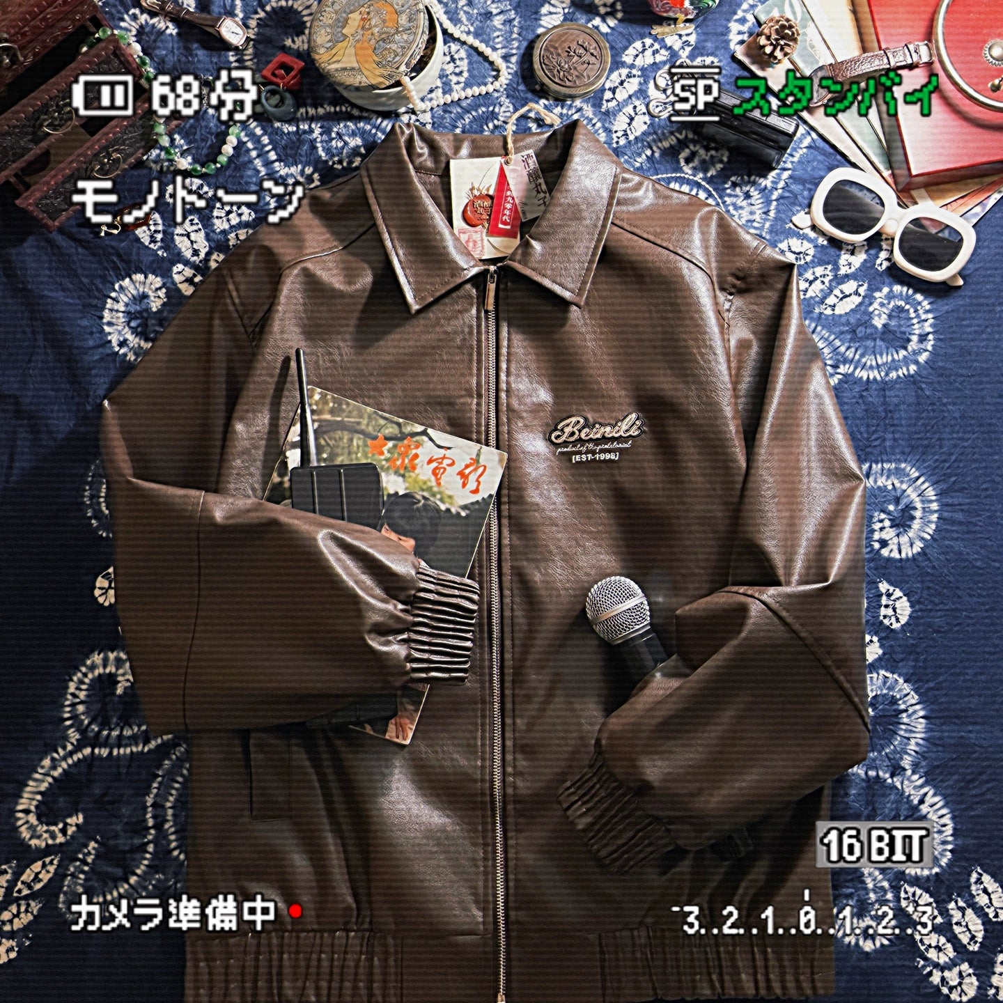 ALOHA Vintage Harbor Style Motorcycle Leather Jacket