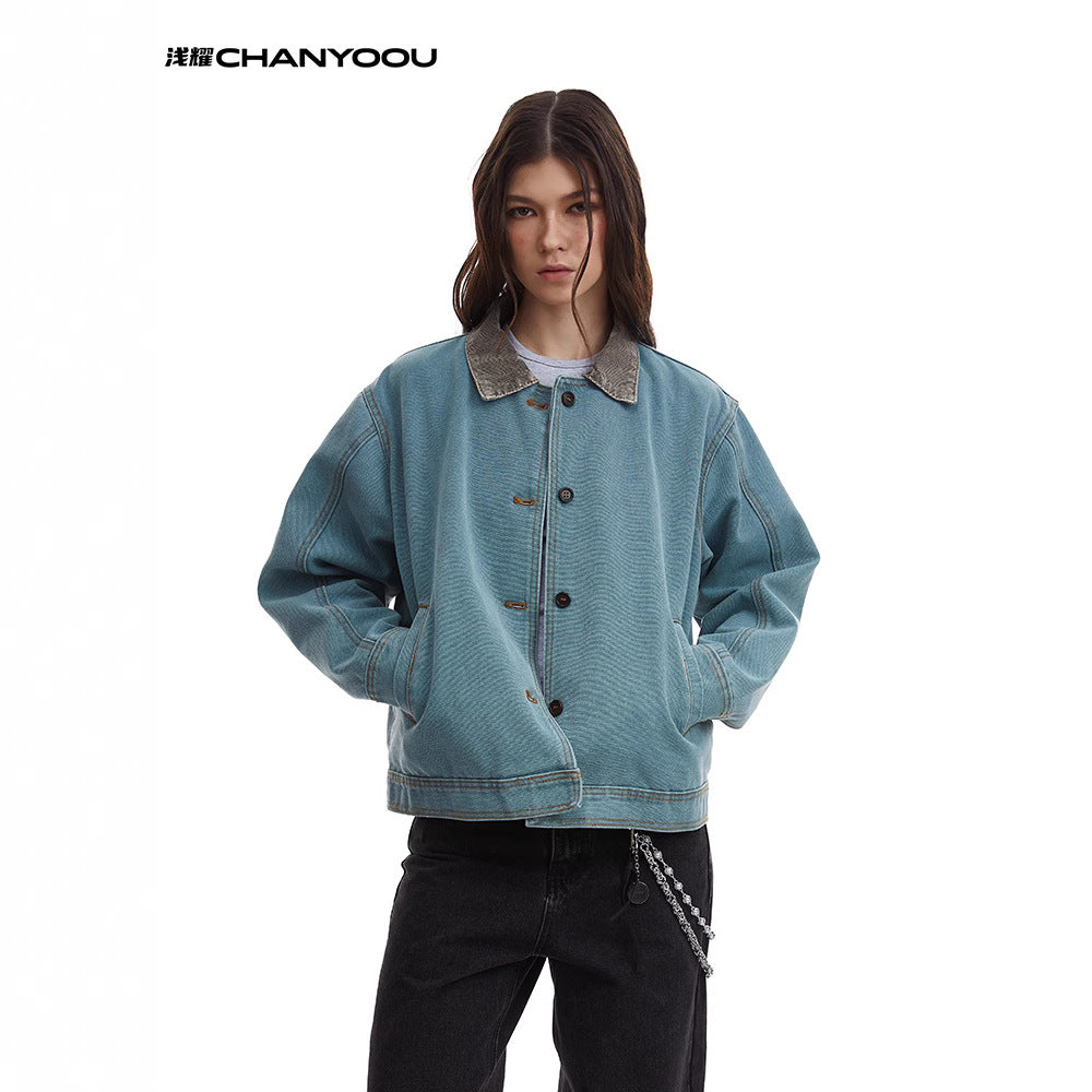 CHANYOOU Retro Simple Loose Tooling Jacket