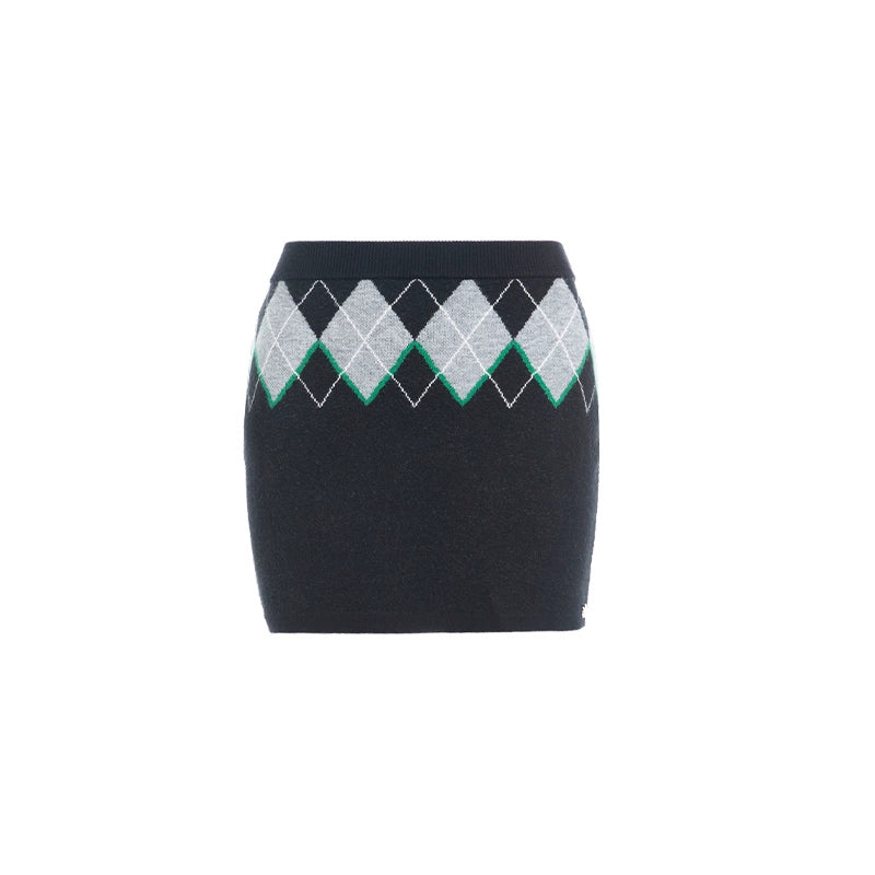 ABMY American Rhombus Knitted Hip Skirt