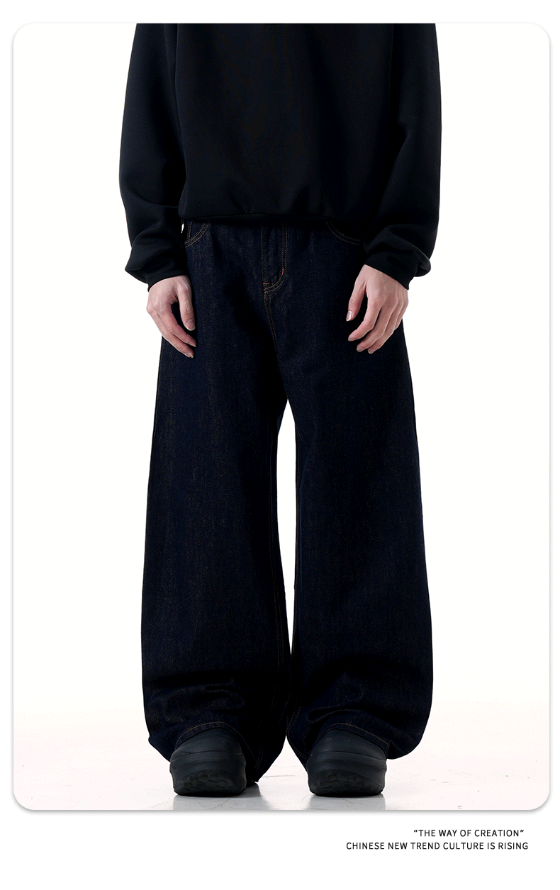 11KN Pleated Japanese Raw Denim Jeans