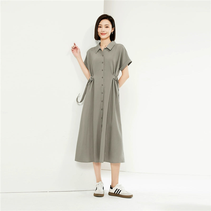 Giordano Fashion Waist Shoulder Shirt Dress