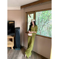 Barb Chill Tencel Linen Wide Leg Pants Set