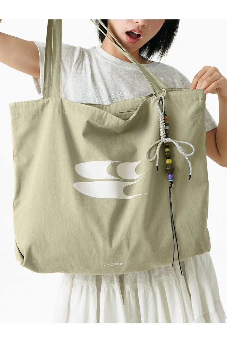 CryingCenter Large Capacity Casual Canvas Bag