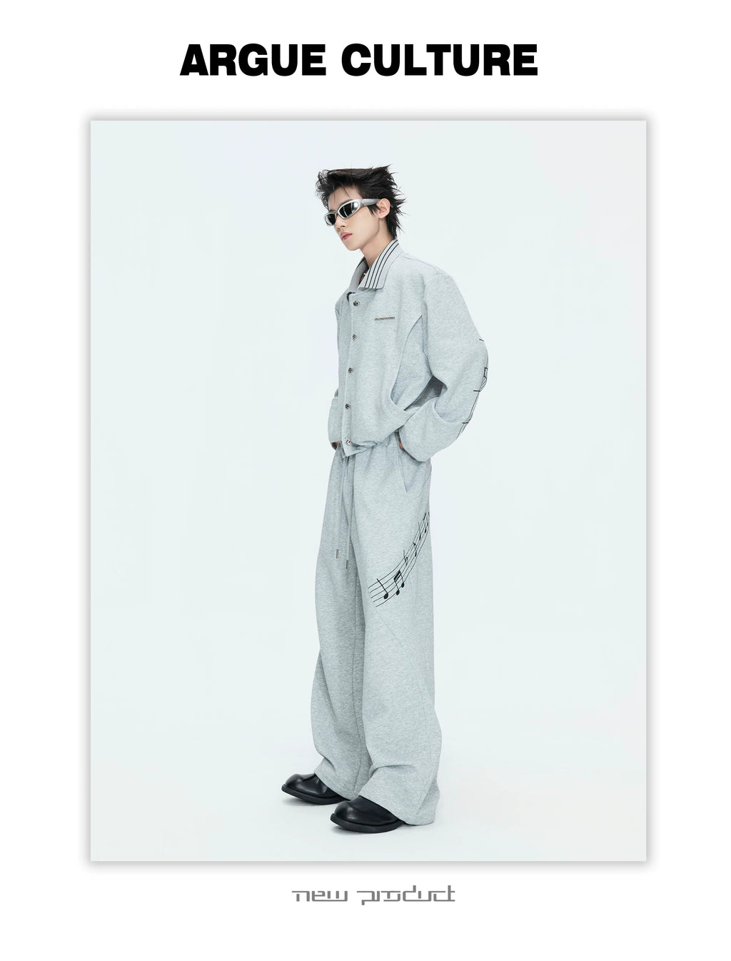 ArguECulturE Embroidered Music Note Sweater Set