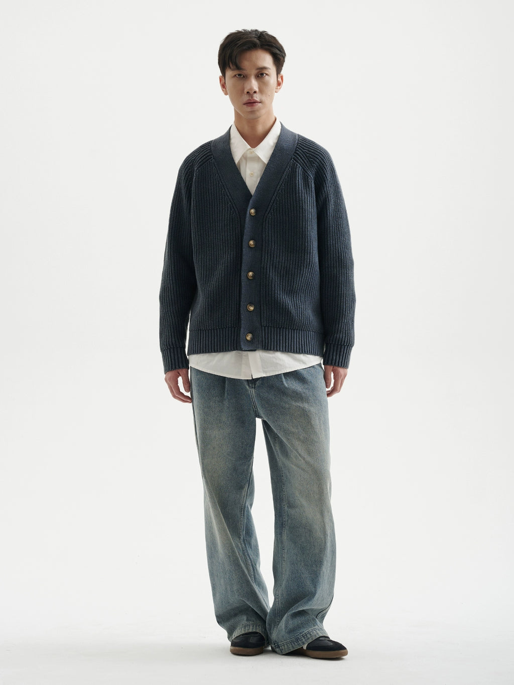 BUTTBILL Vintage Old Knitted Sweater Jacket