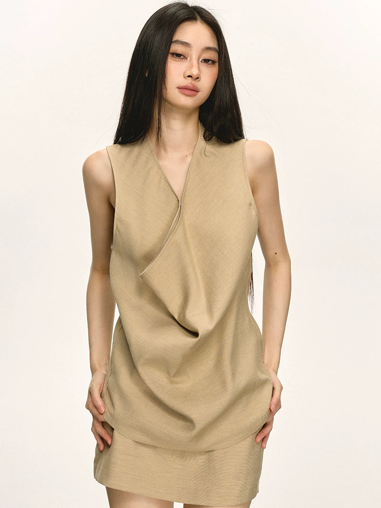 Anna Aneae Hottie Skinny Swingneck Vest Two-piece Set