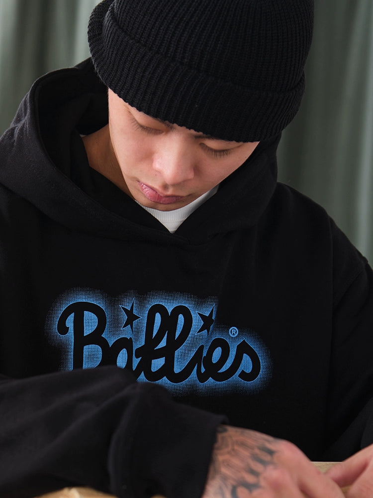 Battles Embroidered Fleece Loose Hoodie