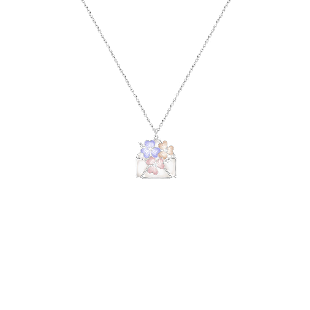 Oho Ou Premium Light Luxury Envelope Flower Necklace