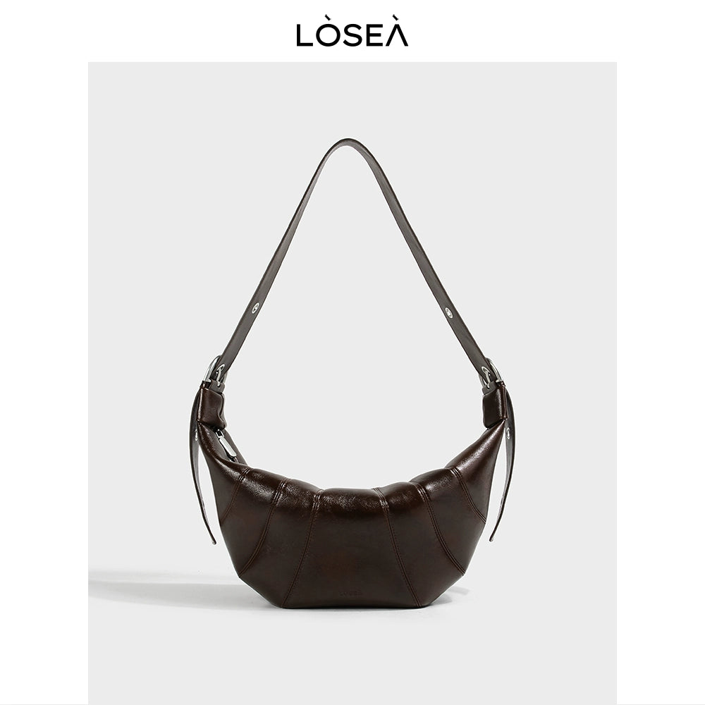 LOSEA Premium Textured Versatile Retro Shoulder Crossbody Bag