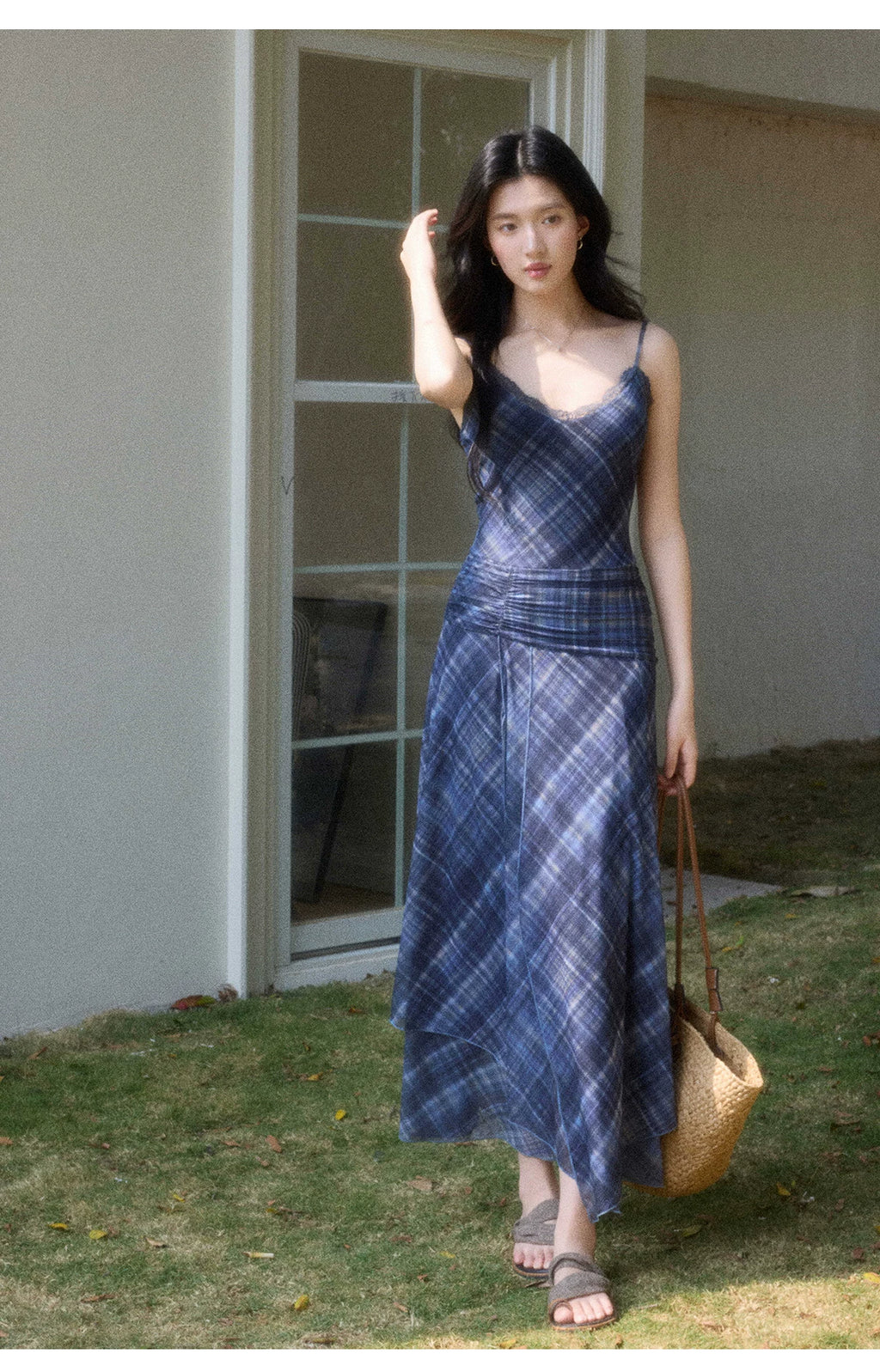 TYANG Waist Mesh Suspender Dress