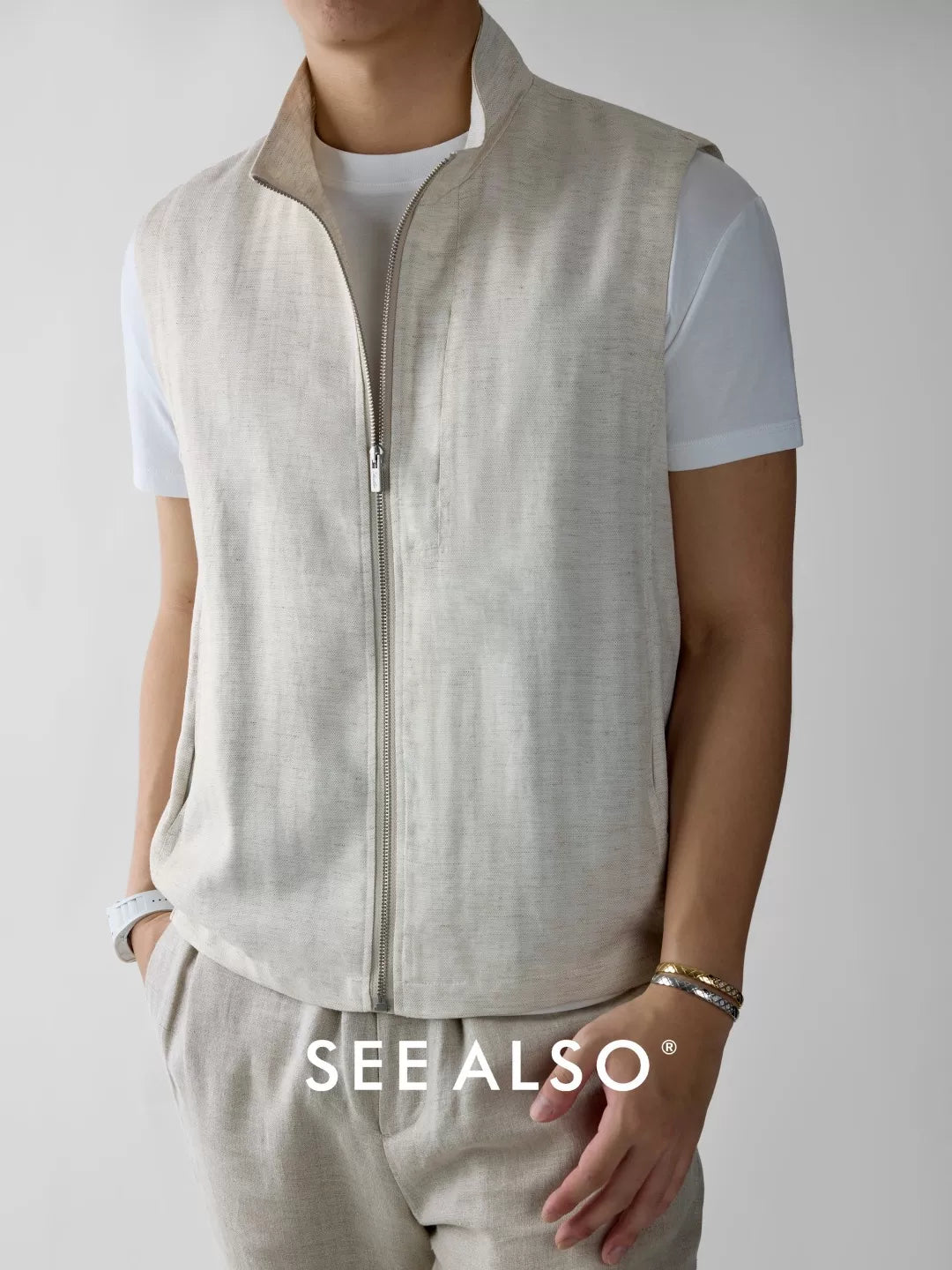 SEE ALSO Vest with Zip-up Collar