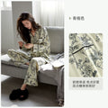 YUENEI Modal Chinese Style Long-sleeved Trousers Pajamas