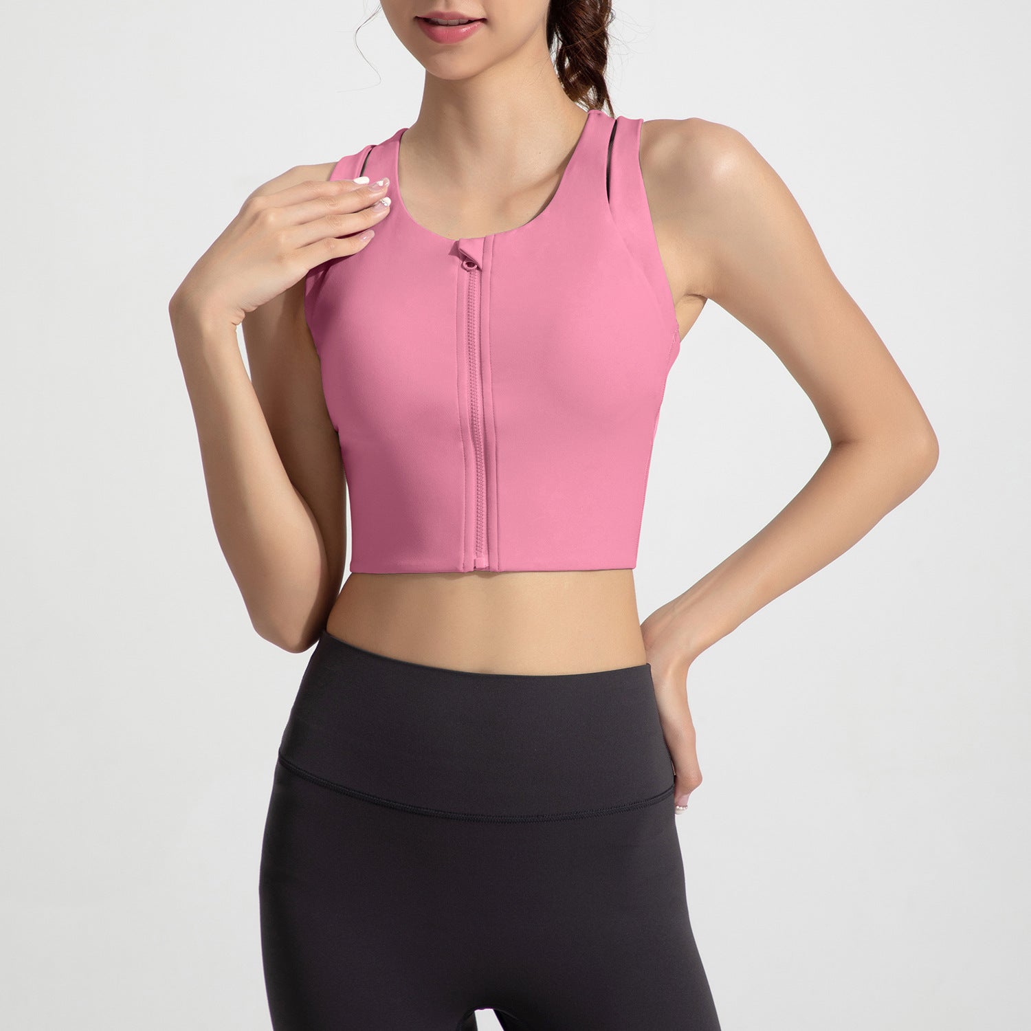 Athena Lulu Naked Front Zip Yoga Fitness Vest