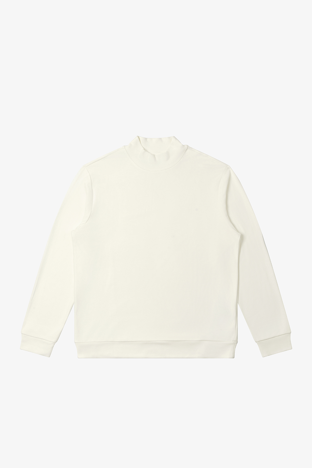 NO LOGO Round Neck Half Turtleneck Warm Long Sleeves
