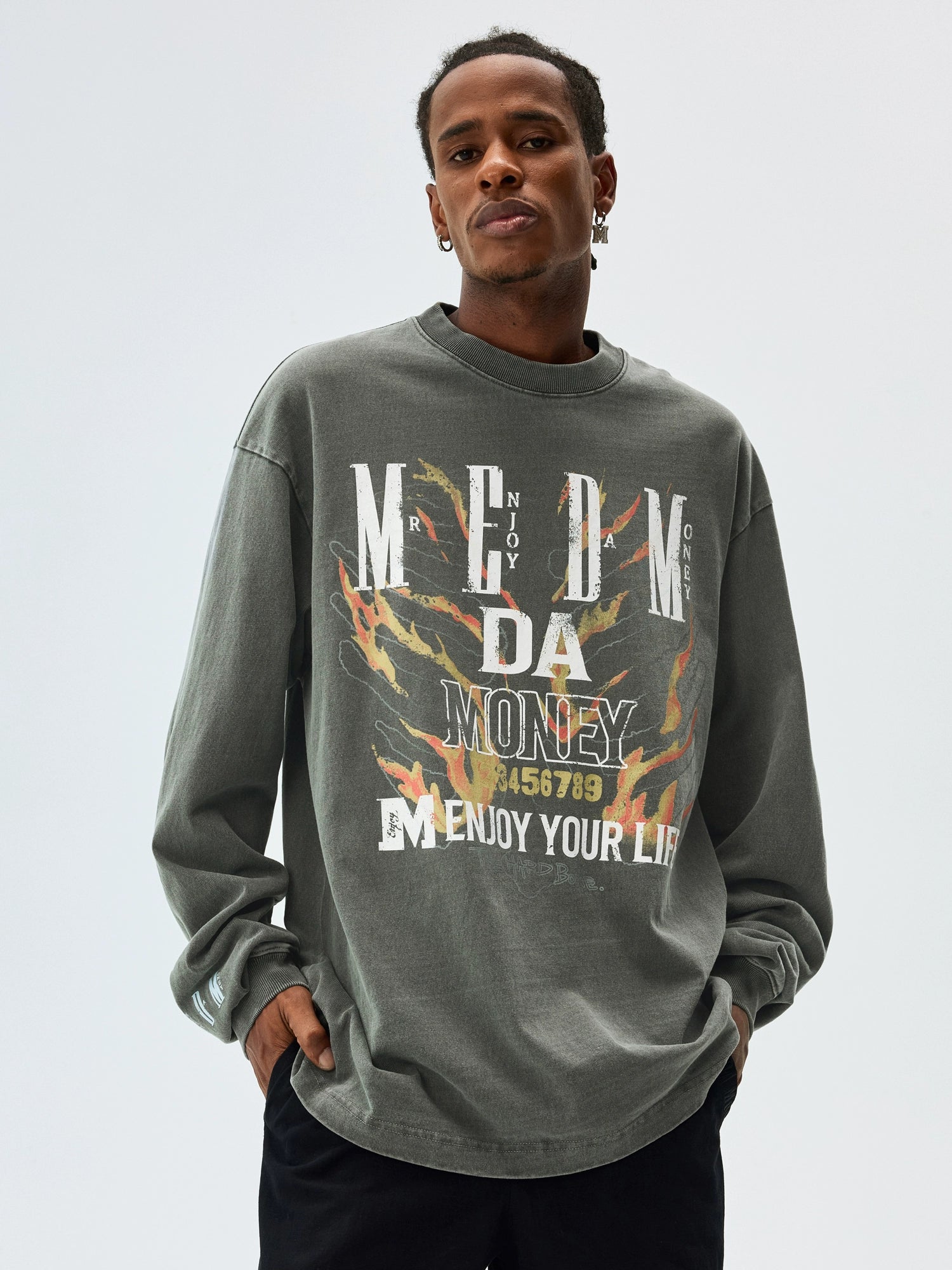 MEDM Flame Bone Long Sleeve