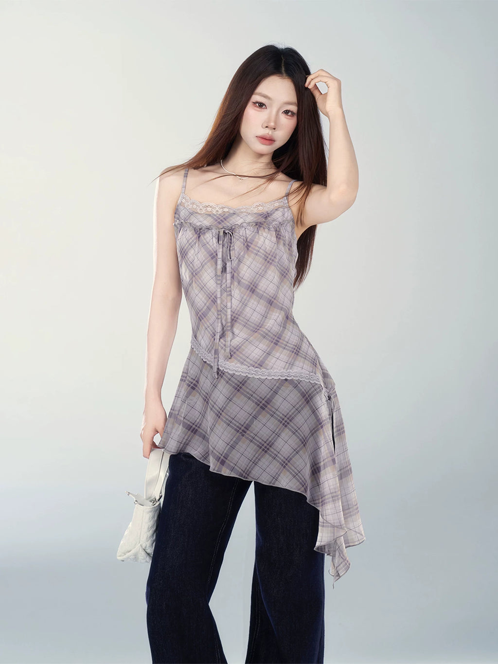 Wildberry Plaid Suspender Waist Dress