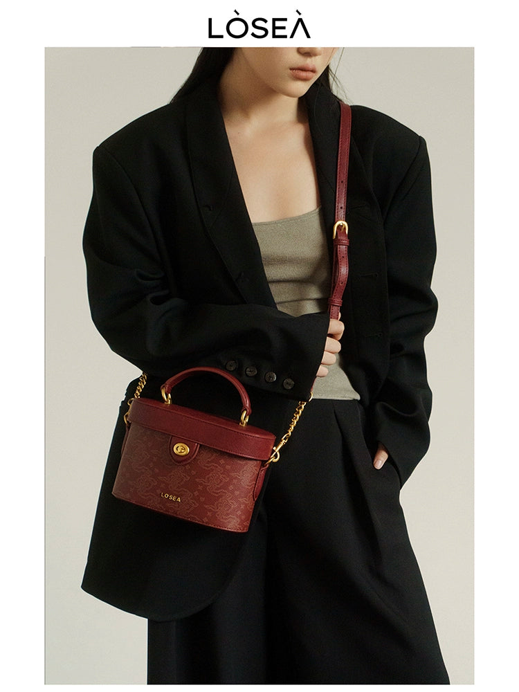 LOSEA Ruyi Moire New Chinese Box Crossbody Bag