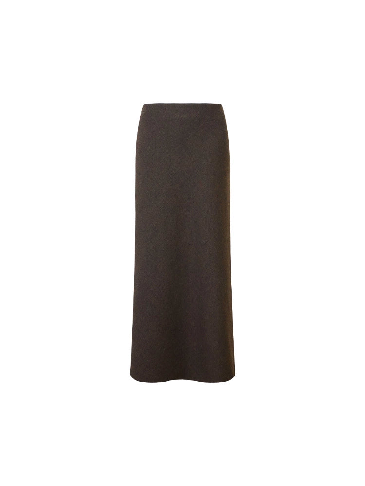 KELIFAN Hong Kong Style Retro Woolen Skirt