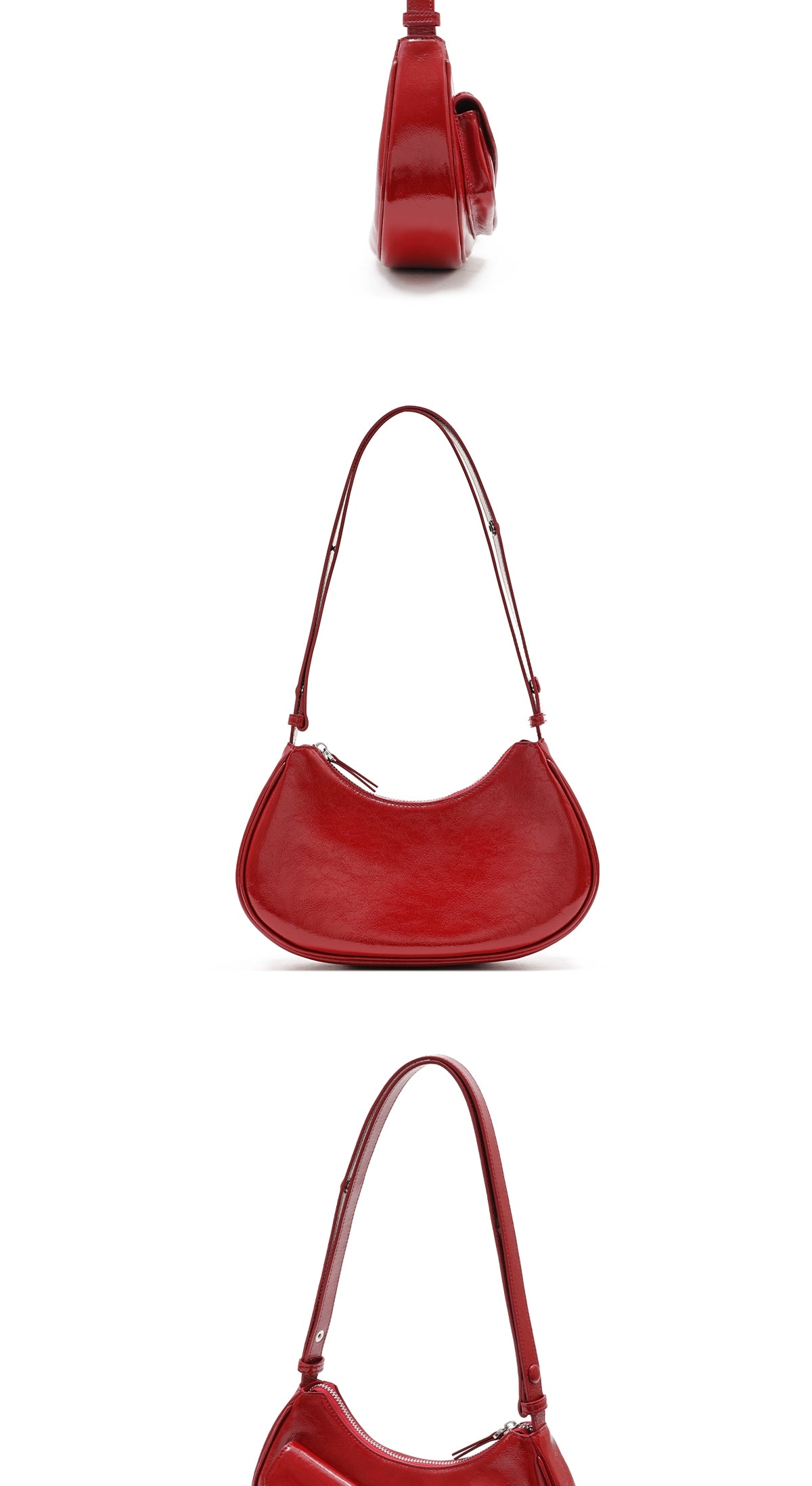 MUVA First Layer Oil Wax Leather Multi-pocket Shoulder Messenger Bag