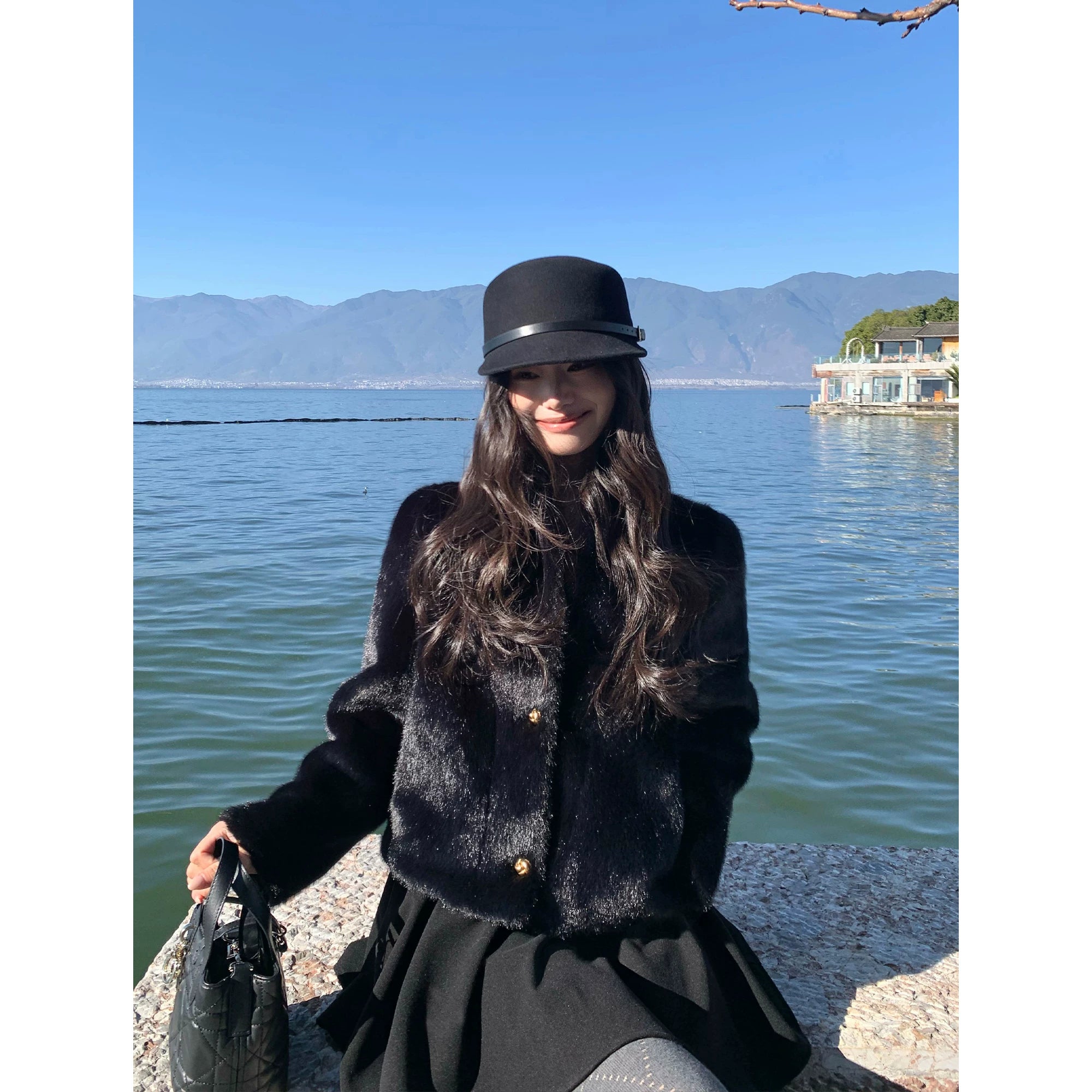Pusumede Temperament Warm Short Fluffy Jacket