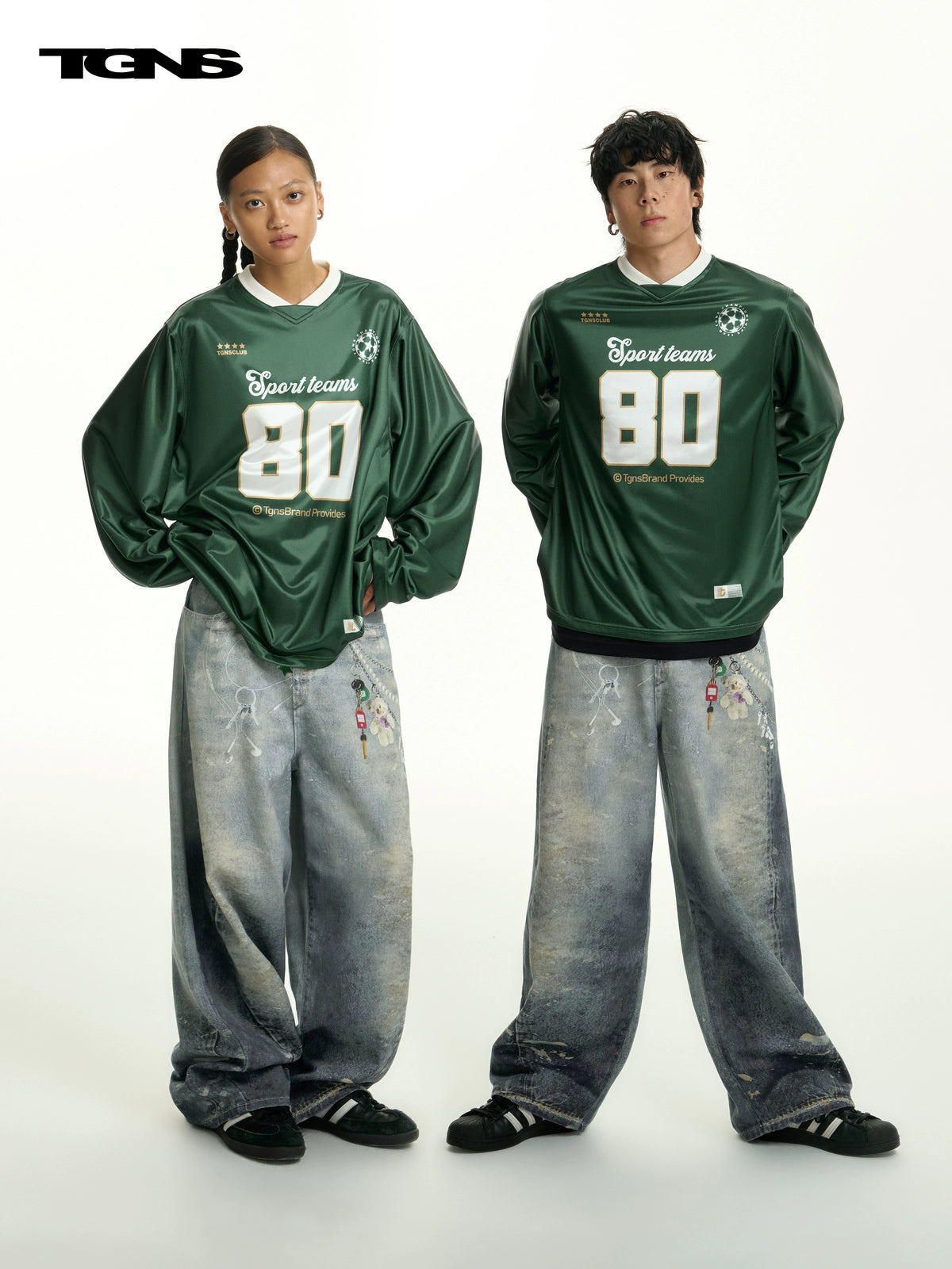 TGNS Trendy Streamer Satin Football Jersey