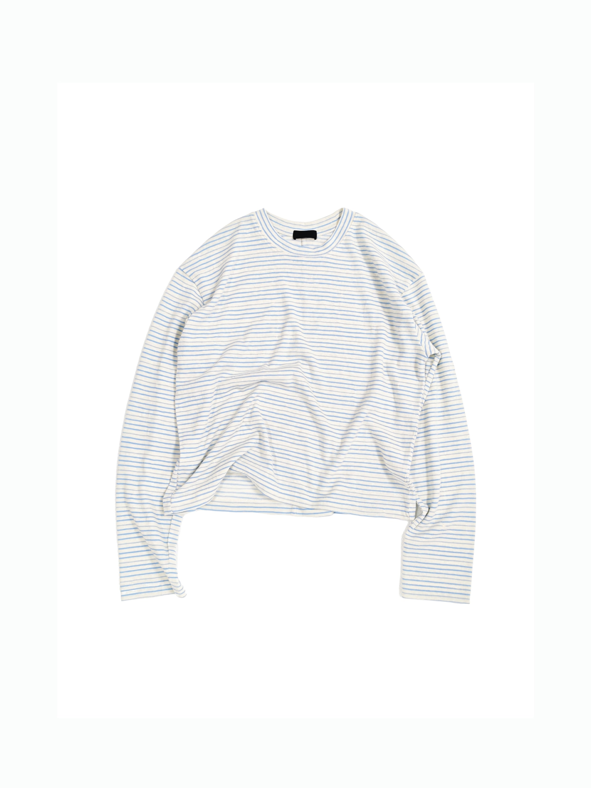 PLUS NO LOGO Casual Striped Crew Neck Long Sleeve