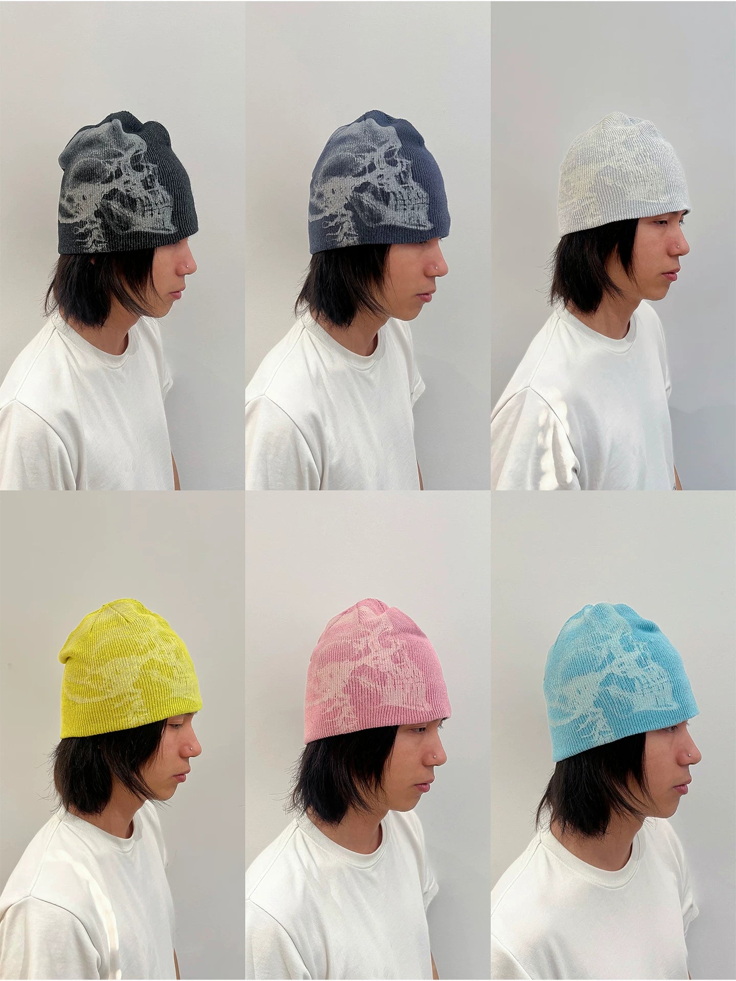 Empty Eyes Luminous Skeleton Printed Cold Cap
