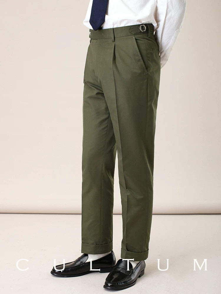 CULTUM Vintage Ruffled Straight Trousers